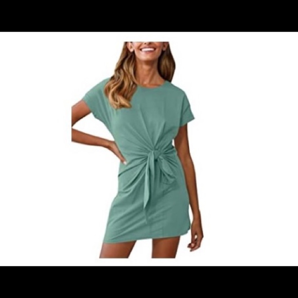 💚 Tie Front Tee Shirt Dress 💚
